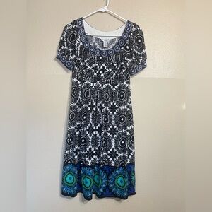 Maggot L Black and White Puff Sleeve Sundress size 6